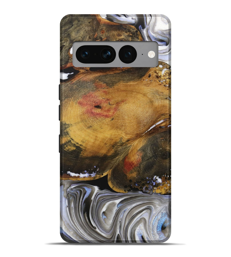 Pixel 7 Pro Wood Live Edge Phone Case - Avrit (Black & White, 731472)