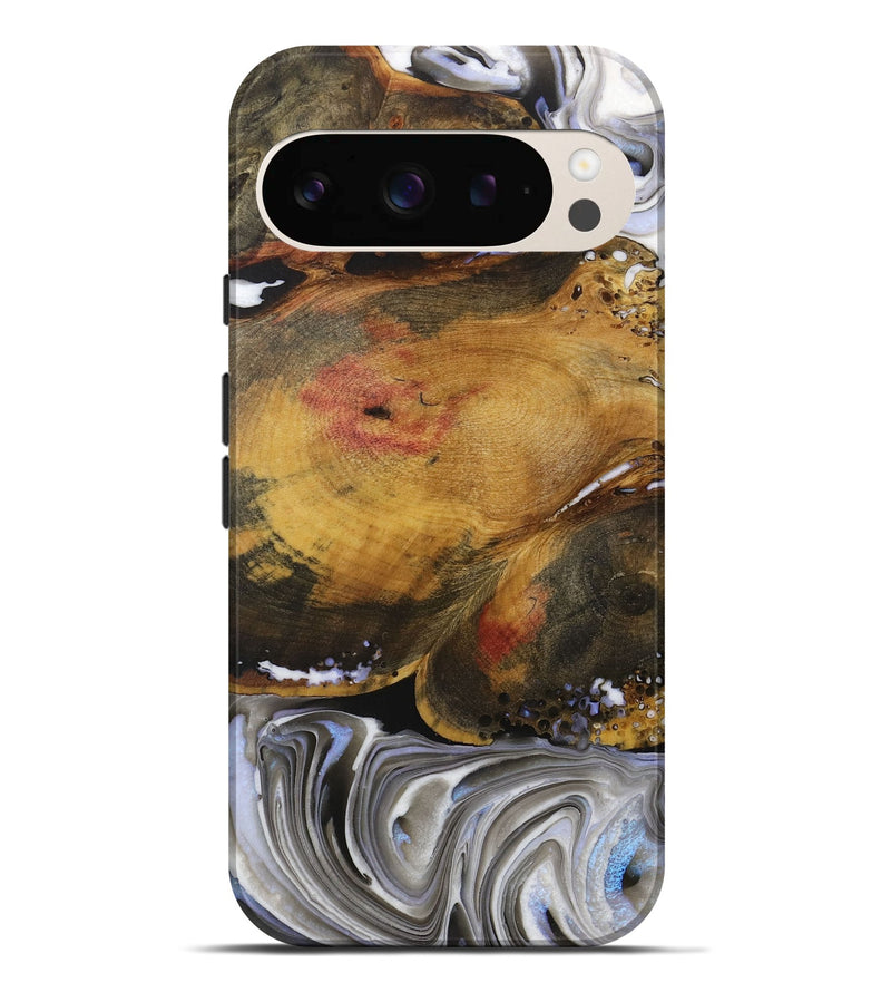 Pixel 9 Pro XL Wood Live Edge Phone Case - Avrit (Black & White, 731472)