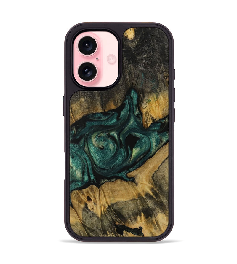 iPhone 16 Wood Phone Case - Sephira (Green, 731487)