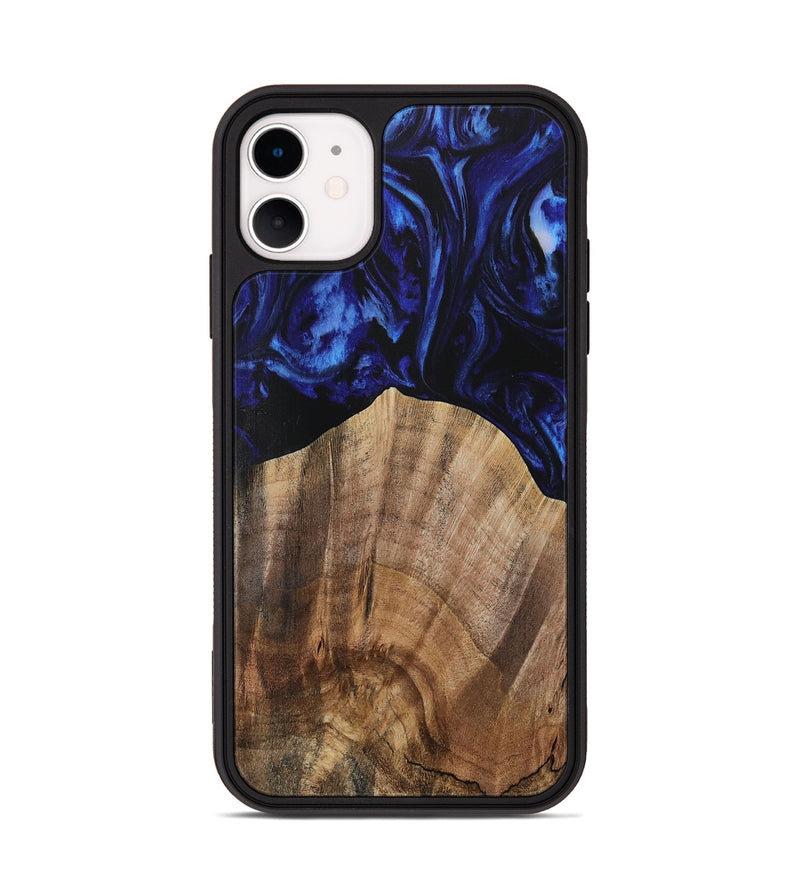 iPhone 11 Wood Phone Case - Rozett (Blue, 731491)