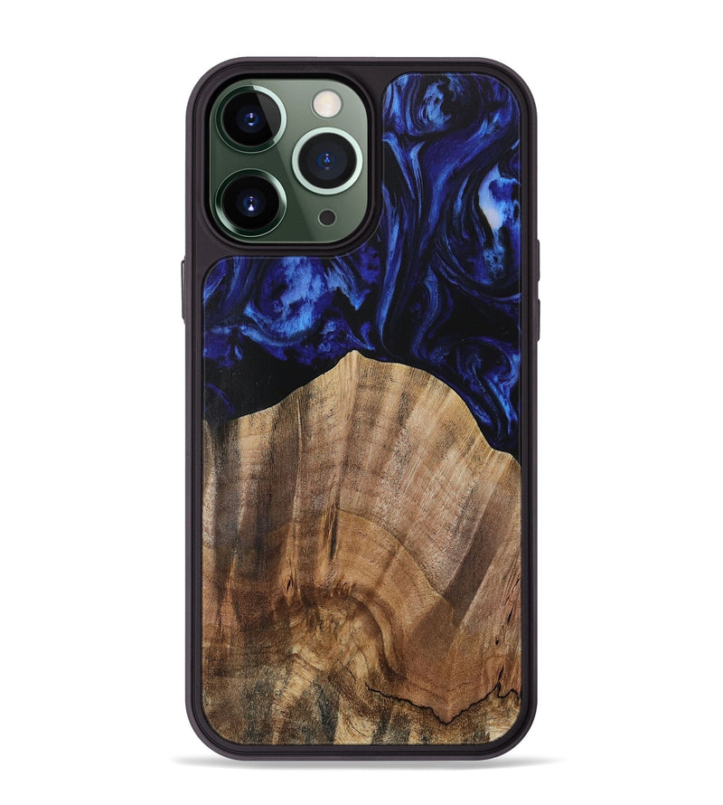 iPhone 13 Pro Max Wood Phone Case - Rozett (Blue, 731491)