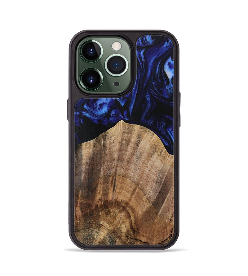 iPhone 13 Pro Wood Phone Case - Rozett (Blue, 731491)