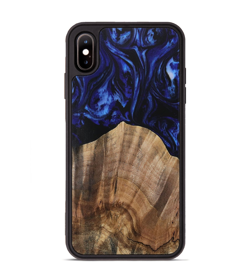 iPhone Xs Max Wood Phone Case - Rozett (Blue, 731491)