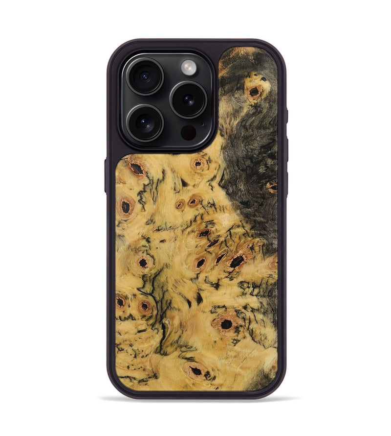 iPhone 15 Pro Wood Phone Case - Loesje (Wood Burl, 731497)