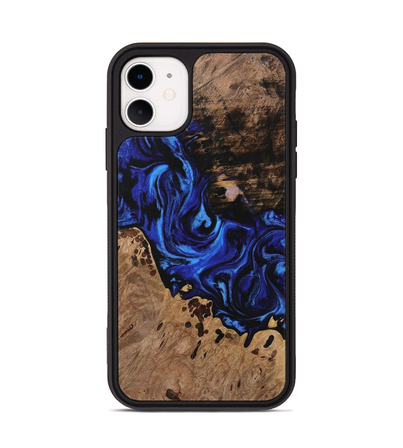 iPhone 11 Wood Phone Case - Allena (Blue, 731501)