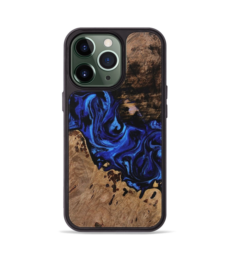 iPhone 13 Pro Wood Phone Case - Allena (Blue, 731501)