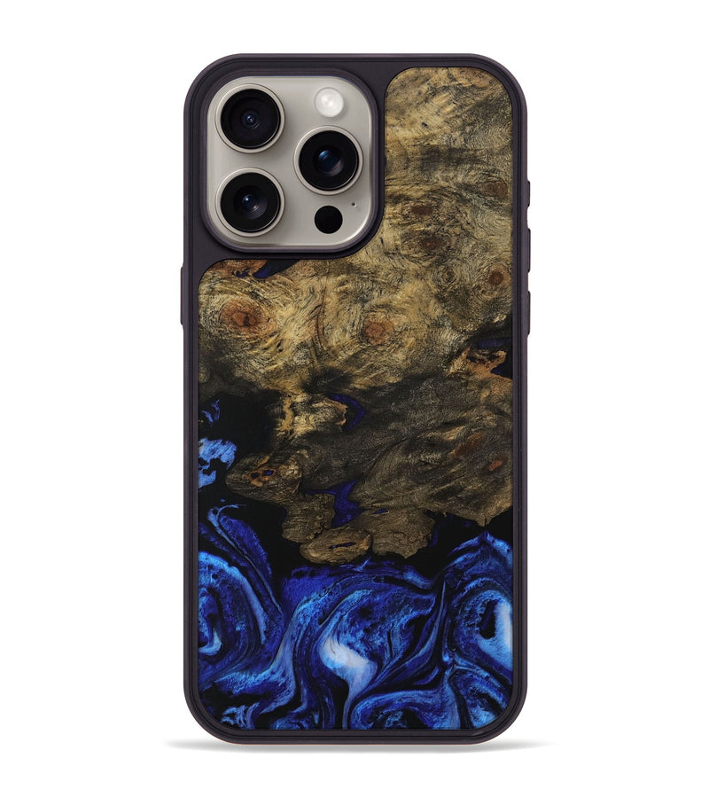 iPhone 15 Pro Max Wood Phone Case - Bryce (Blue, 731502)