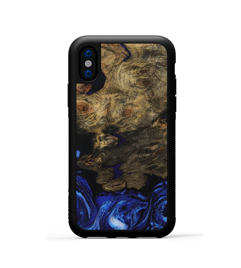 iPhone Xs Wood Phone Case - Bryce (Blue, 731502)