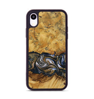 iPhone Xr Wood Phone Case - Callida (Teal & Gold, 731524)