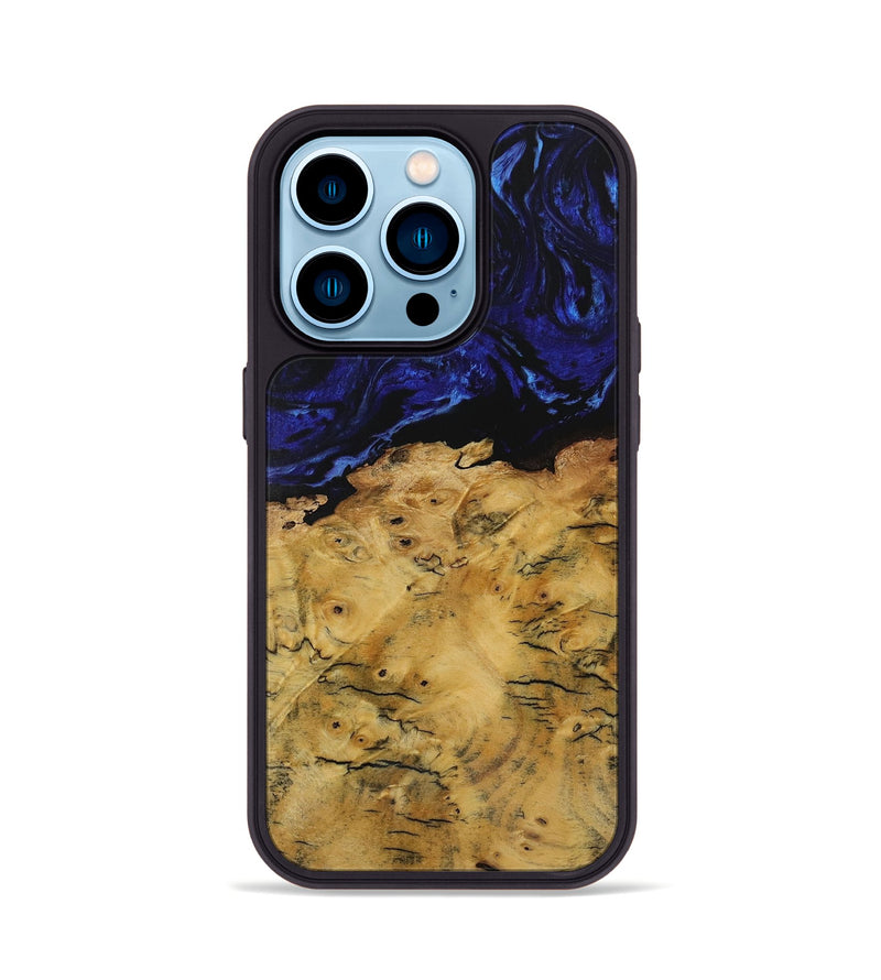 iPhone 14 Pro Wood Phone Case - Quinn (Blue, 731533)