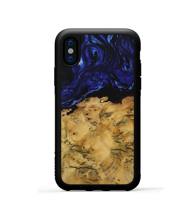 iPhone Xs Wood Phone Case - Quinn (Blue, 731533)