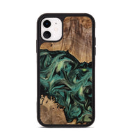 iPhone 11 Wood Phone Case - Alvina (Green, 731536)