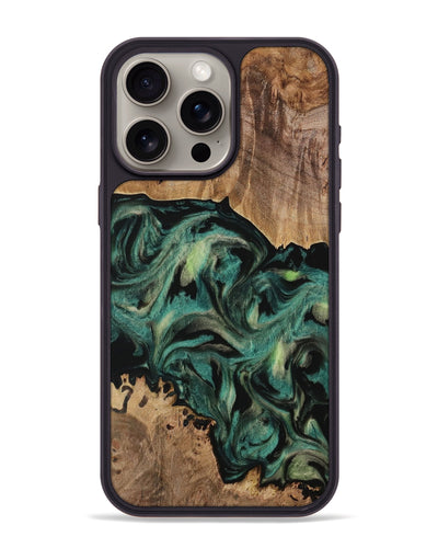 iPhone 15 Pro Max Wood Phone Case - Alvina (Green, 731536)