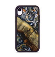 iPhone Xr Wood Phone Case - Mindi (Teal & Gold, 731546)