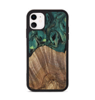 iPhone 11 Wood Phone Case - Dennis (Green, 731551)