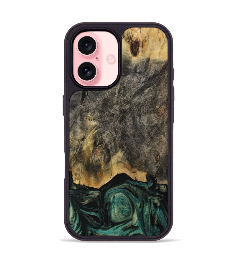 iPhone 16 Wood Phone Case - Carley (Green, 731556)