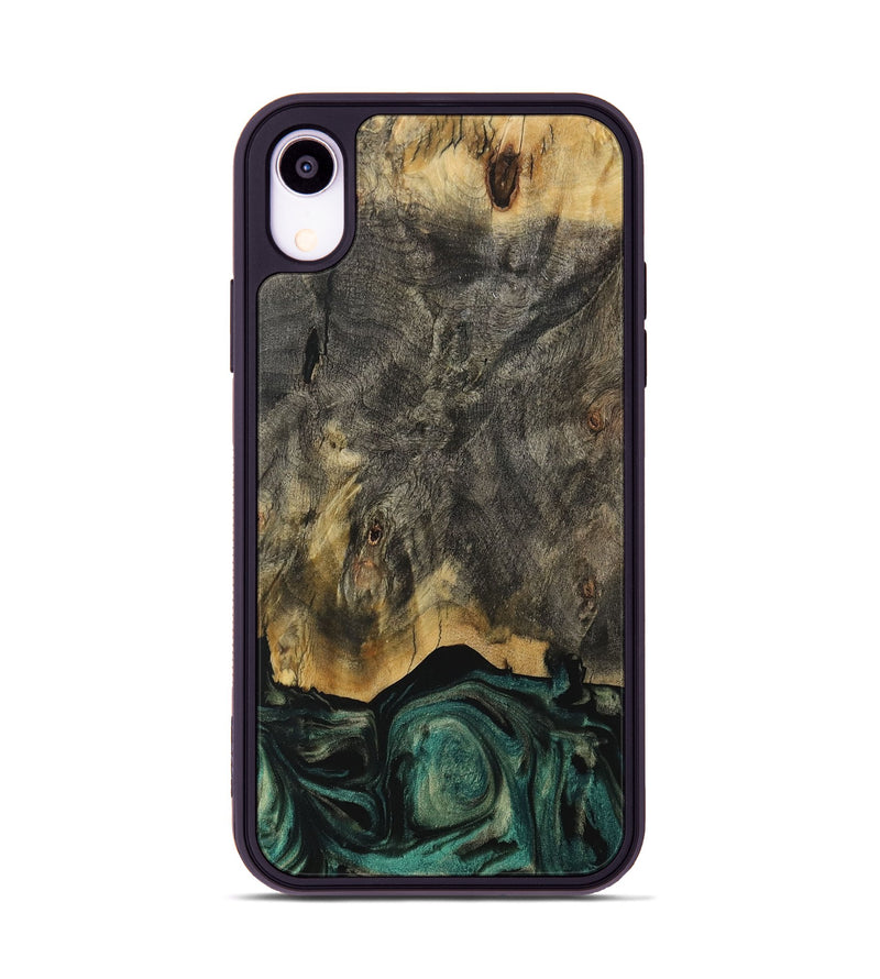 iPhone Xr Wood Phone Case - Carley (Green, 731556)