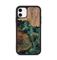 iPhone 11 Wood Phone Case - German (Green, 731557)