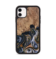 iPhone 11 Wood Phone Case - Staci (Teal & Gold, 731570)