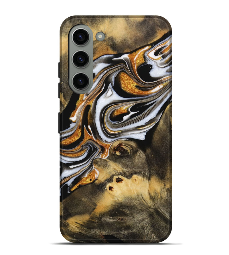 Galaxy S23 Plus Wood Live Edge Phone Case - Jerica (Black & White, 731605)