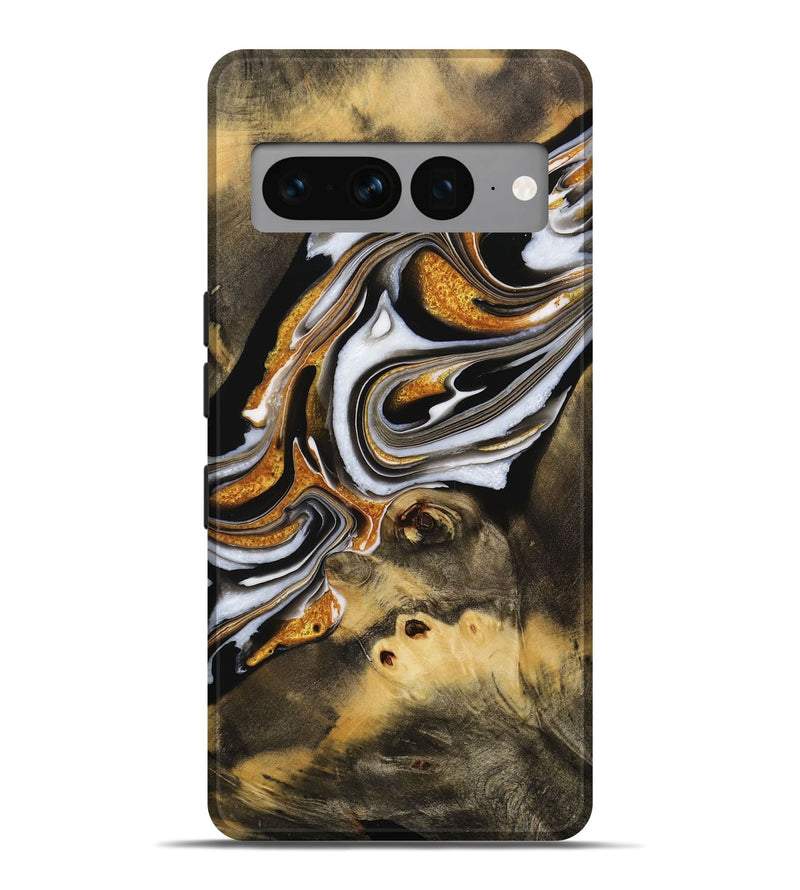 Pixel 7 Pro Wood Live Edge Phone Case - Jerica (Black & White, 731605)