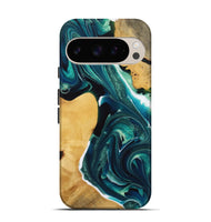 Pixel 9 Pro Wood Live Edge Phone Case - Nobie (Green, 731607)