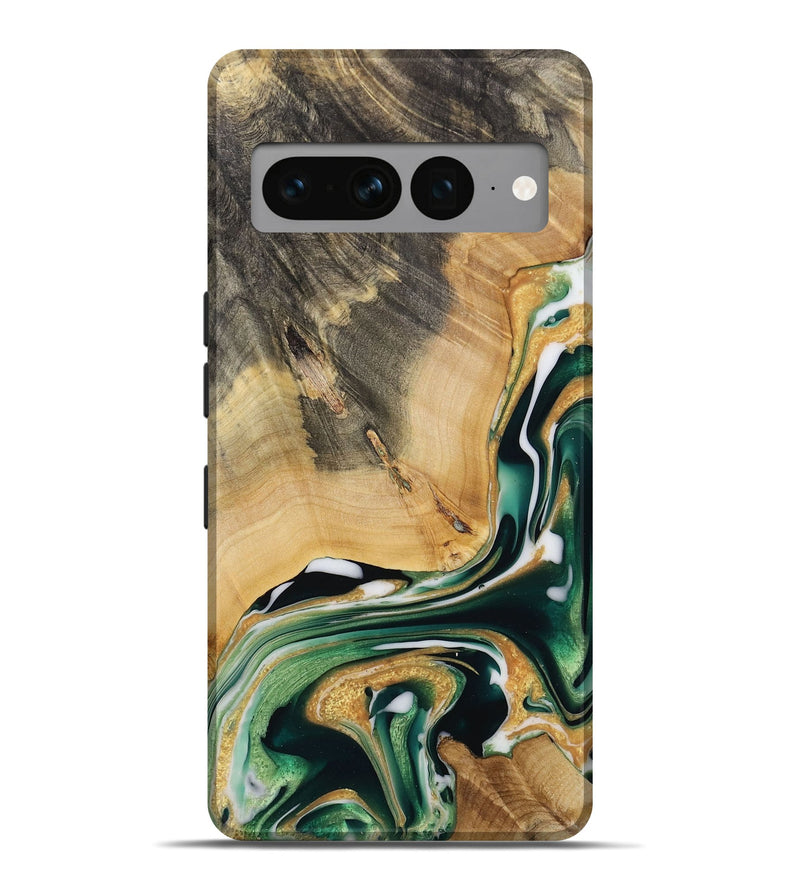 Pixel 7 Pro Wood Live Edge Phone Case - Rahn (Green, 731608)