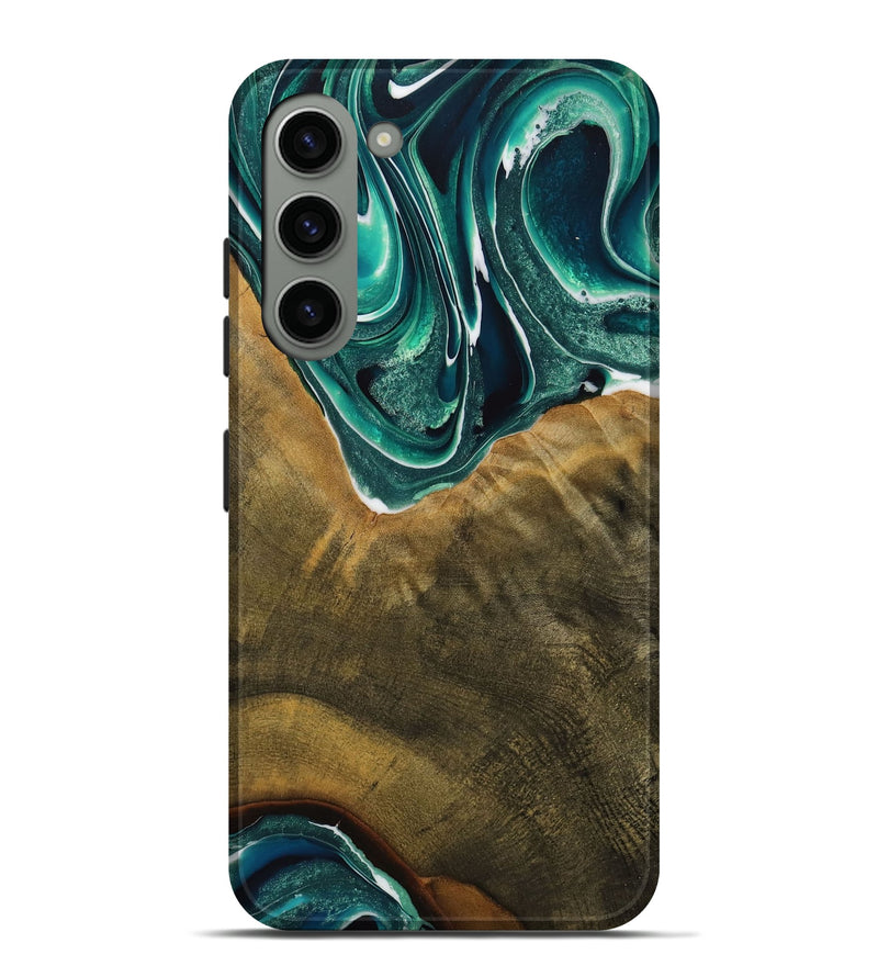 Galaxy S23 Plus Wood Live Edge Phone Case - Alvina (Green, 731610)