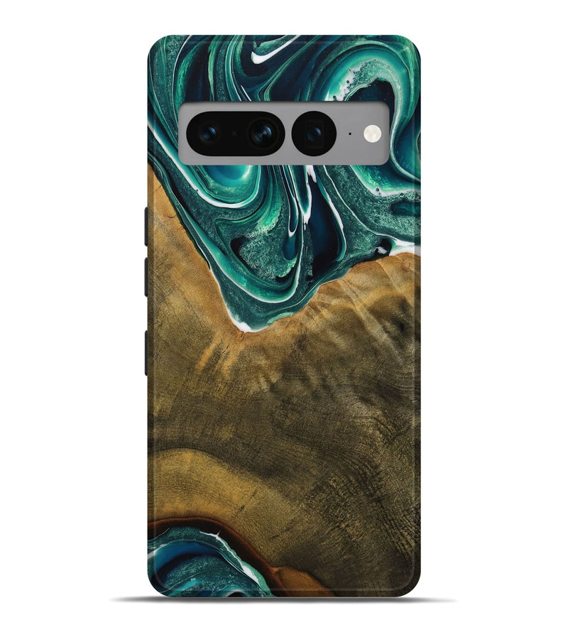 Pixel 7 Pro Wood Live Edge Phone Case - Alvina (Green, 731610)