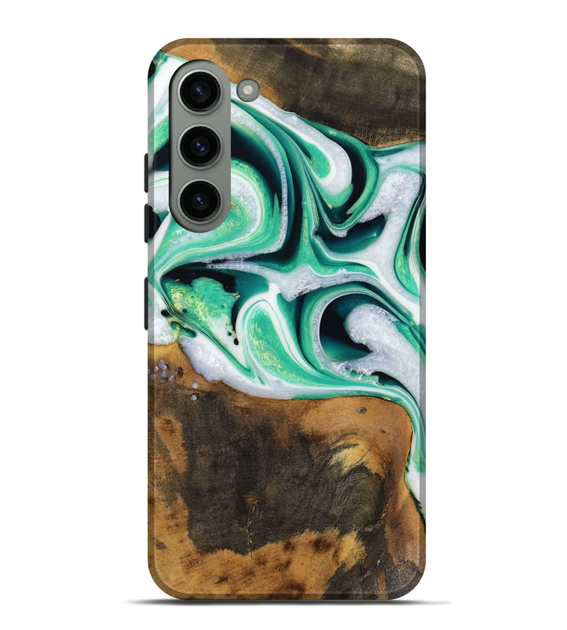 Galaxy S23 Plus Wood Live Edge Phone Case - Barrie (Green, 731611)