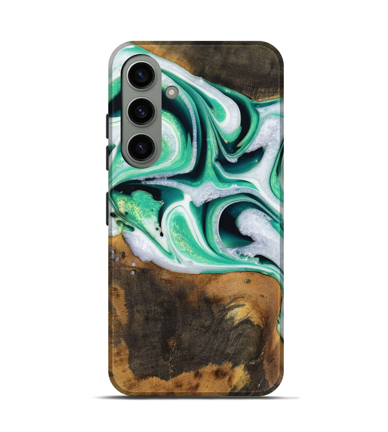 Galaxy S24 Wood Live Edge Phone Case - Barrie (Green, 731611)