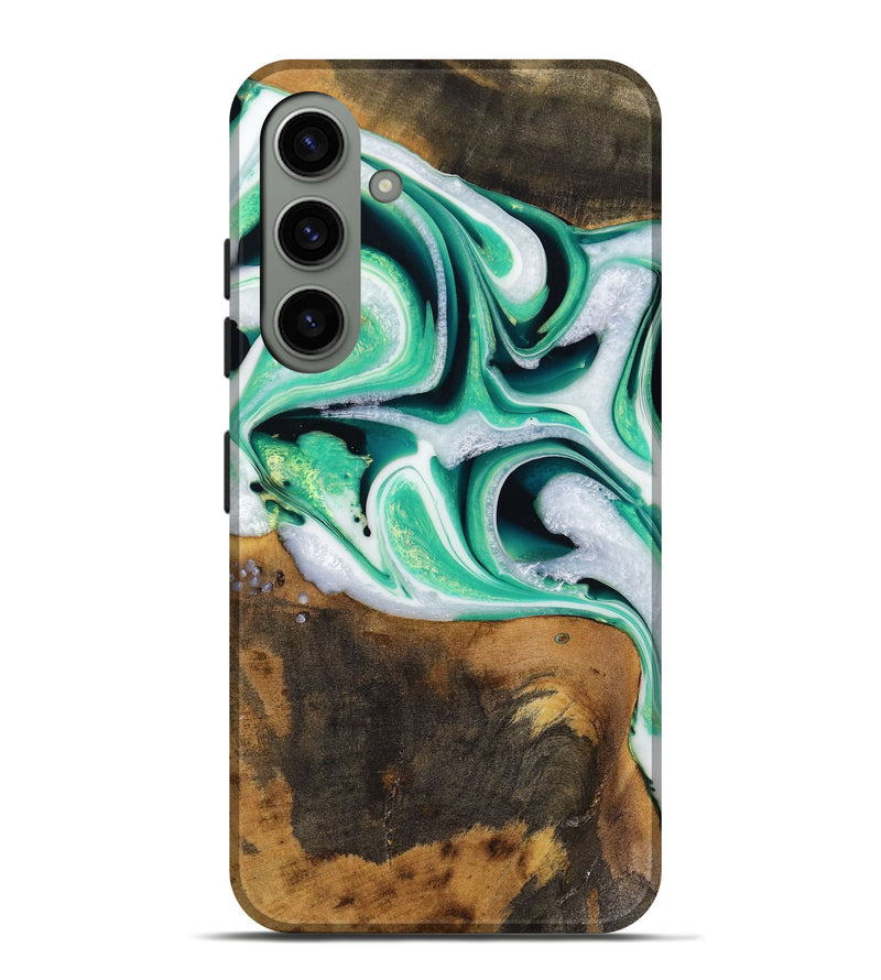 Galaxy S24 Plus Wood Live Edge Phone Case - Barrie (Green, 731611)