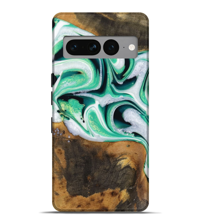 Pixel 7 Pro Wood Live Edge Phone Case - Barrie (Green, 731611)