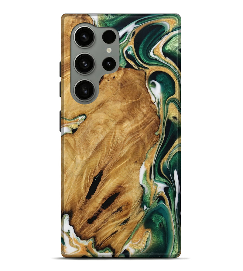 Galaxy S24 Ultra Wood Live Edge Phone Case - Kale (Green, 731613)