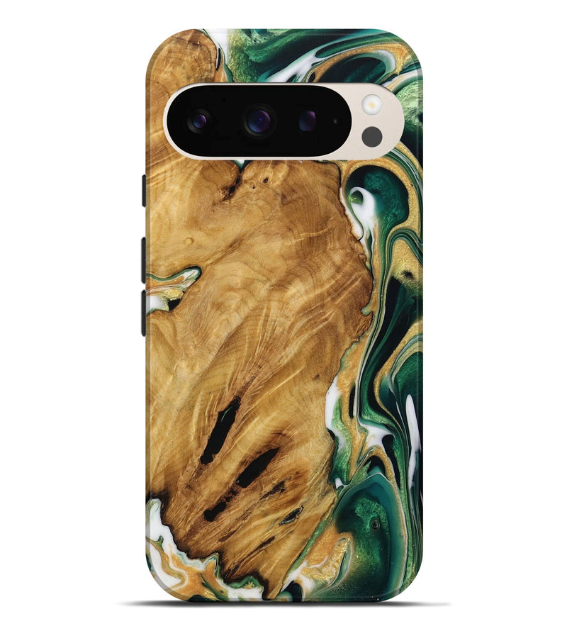 Pixel 9 Pro XL Wood Live Edge Phone Case - Kale (Green, 731613)