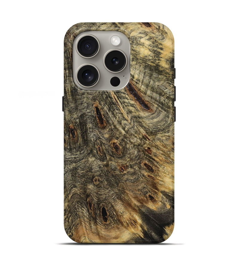 iPhone 16 Pro Wood Live Edge Phone Case - Elmo (Wood Burl, 731615)