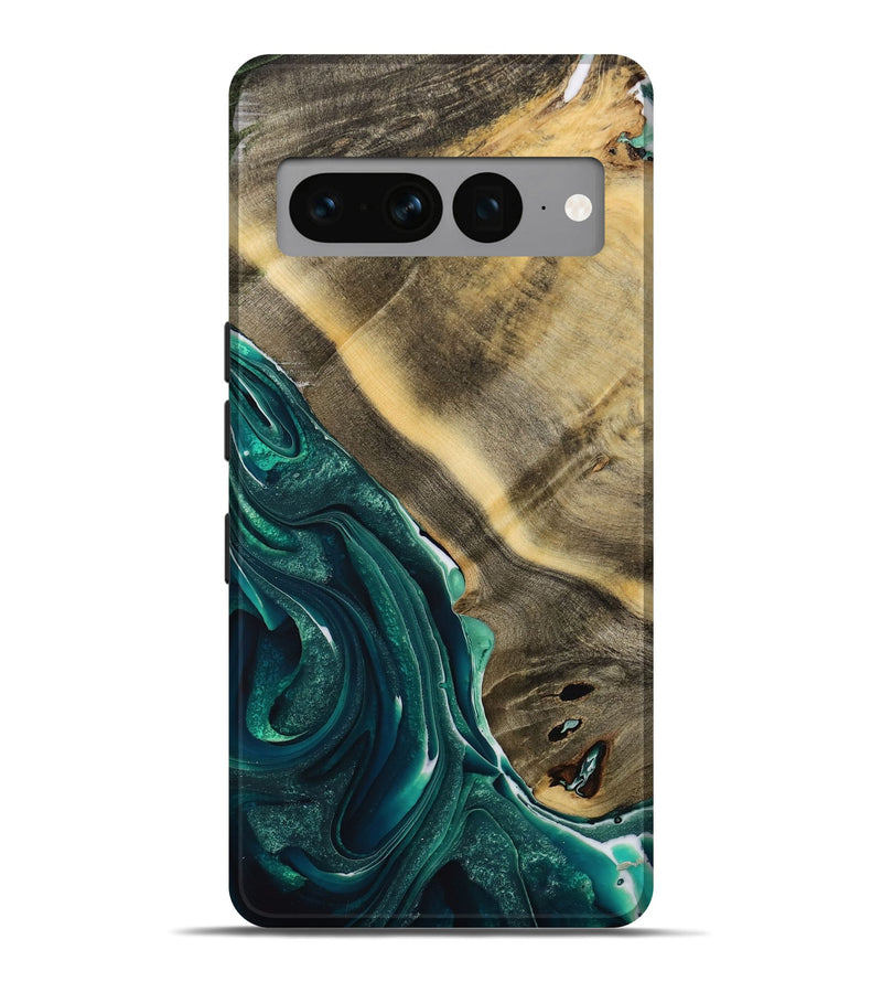 Pixel 7 Pro Wood Live Edge Phone Case - Serene (Green, 731617)