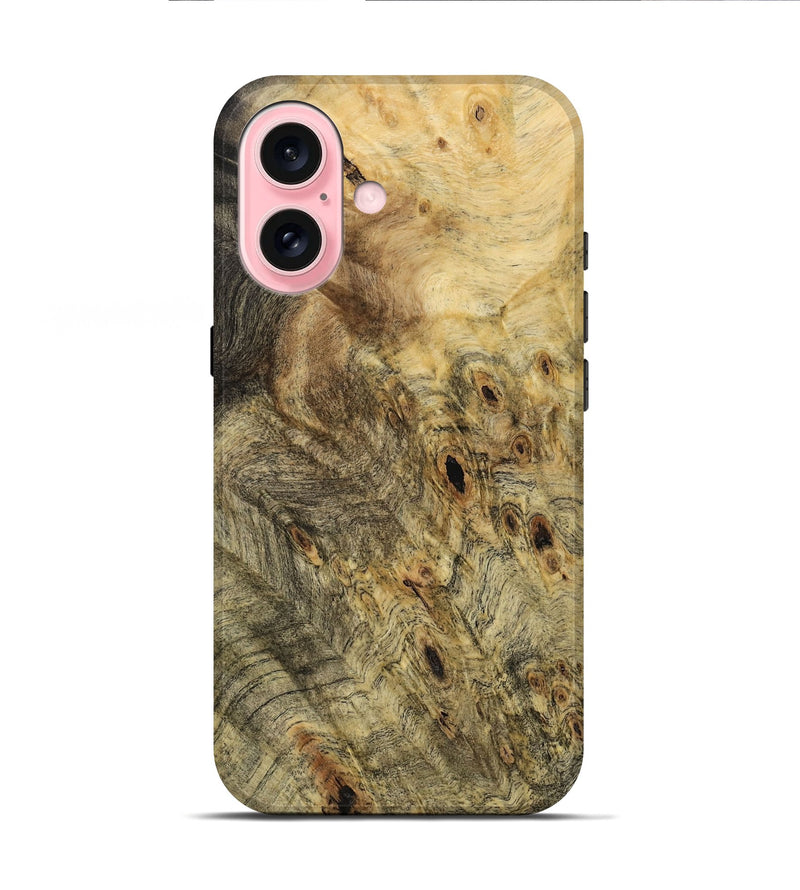 iPhone 16 Wood Live Edge Phone Case - Murl (Wood Burl, 731618)