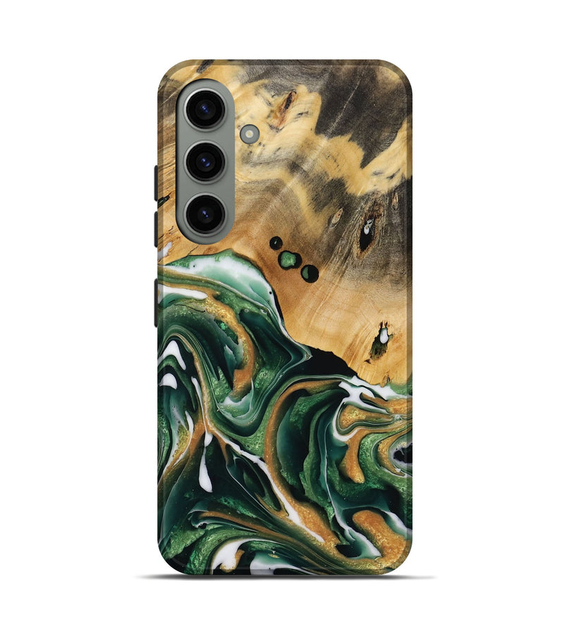 Galaxy S24 Wood Live Edge Phone Case - Morton (Green, 731619)