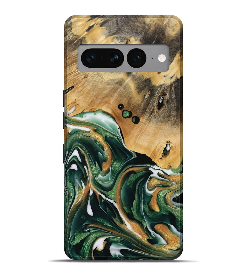 Pixel 7 Pro Wood Live Edge Phone Case - Morton (Green, 731619)