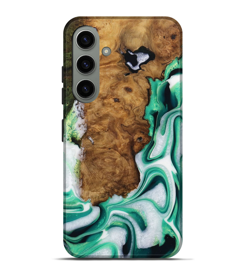 Galaxy S24 Plus Wood Live Edge Phone Case - Mannie (Green, 731622)