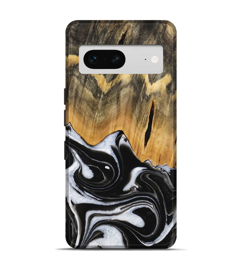 Pixel 7 Wood Live Edge Phone Case - Keandre (Black & White, 731625)