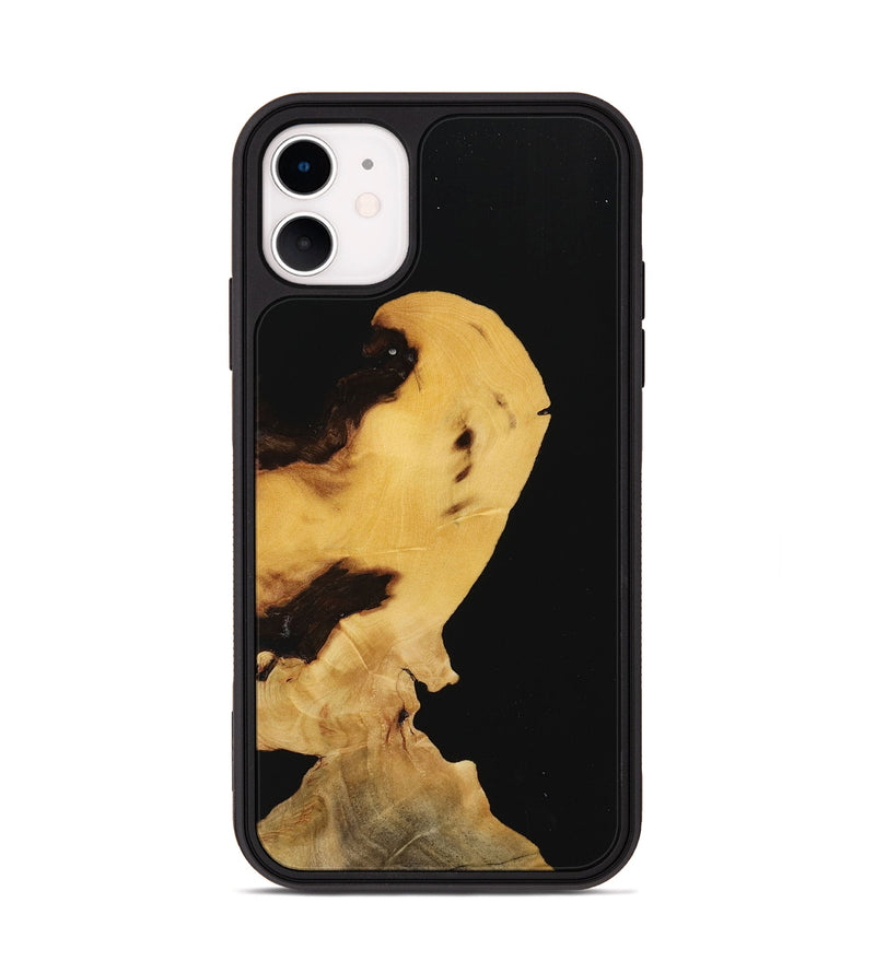 iPhone 11 Wood Phone Case - Denni (Pure Black, 731627)