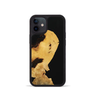 iPhone 12 mini Wood Phone Case - Denni (Pure Black, 731627)