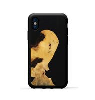 iPhone Xs Wood Phone Case - Denni (Pure Black, 731627)