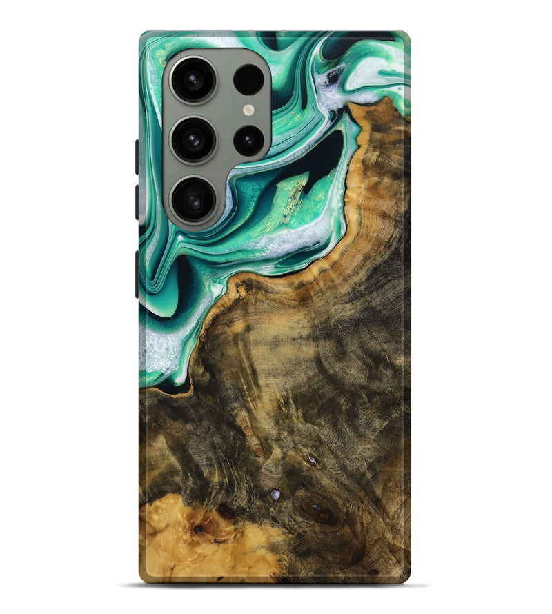 Galaxy S23 Ultra Wood Live Edge Phone Case - Randee (Green, 731628)