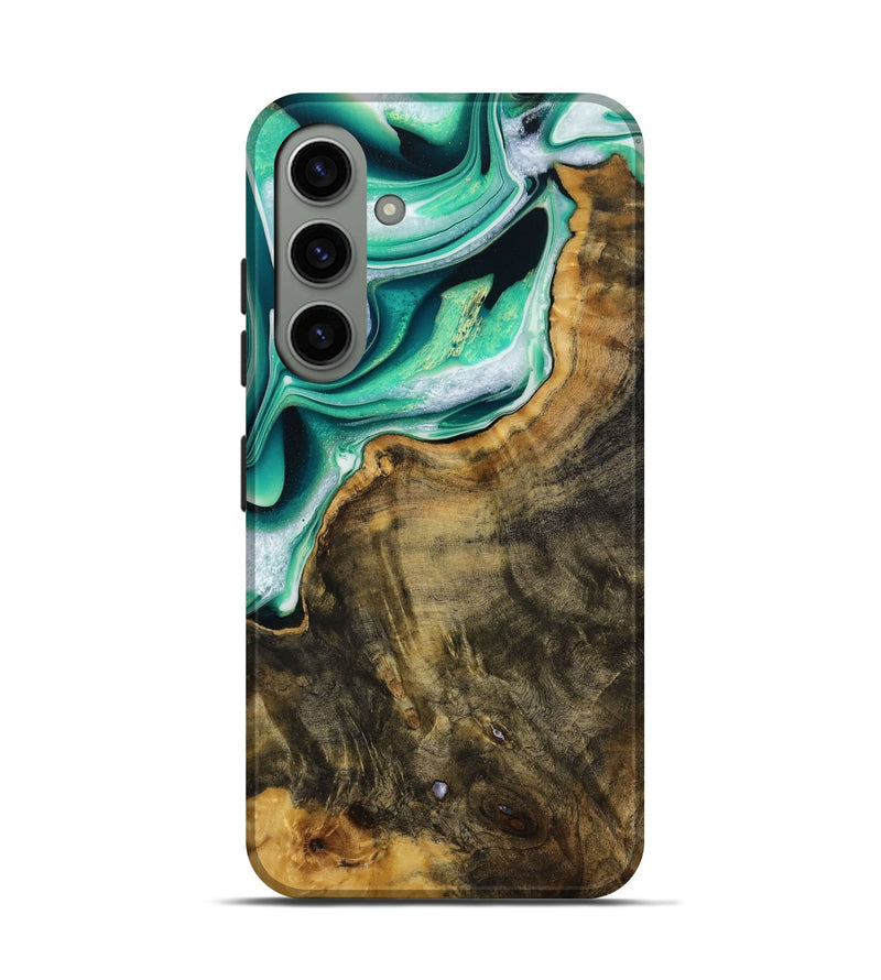 Galaxy S24 Wood Live Edge Phone Case - Randee (Green, 731628)