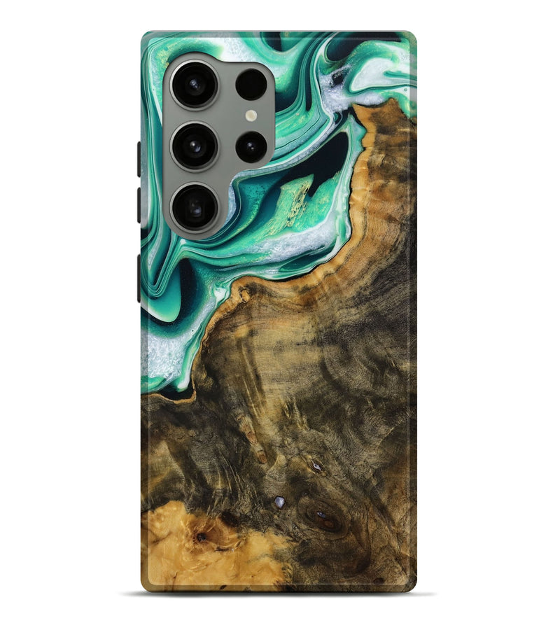 Galaxy S24 Ultra Wood Live Edge Phone Case - Randee (Green, 731628)