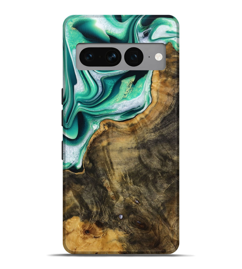 Pixel 7 Pro Wood Live Edge Phone Case - Randee (Green, 731628)