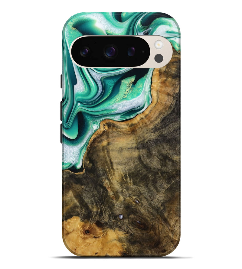 Pixel 9 Pro XL Wood Live Edge Phone Case - Randee (Green, 731628)